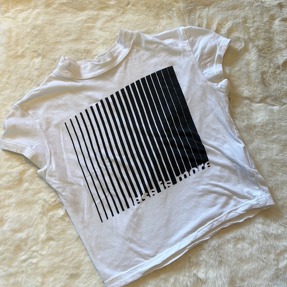 Black and White Cropped Shirt